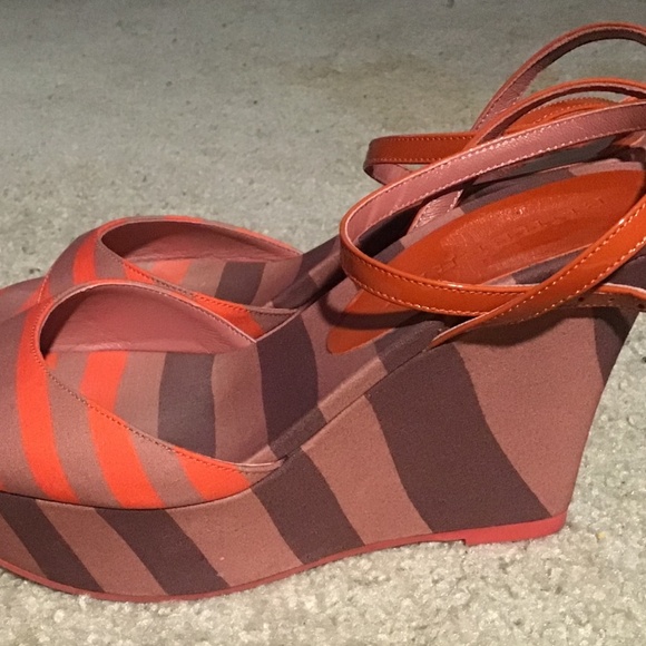 Burberry Multicolor Wedge Sandal - Picture 1 of 13
